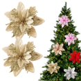 thumbnail image 2 of ZZyuan Christmas Artificial 3 Layer Glitter Stereo Simulation Ornaments Christmas Decorations For Christmas Tree Wreath Garland Box Holiday Xmas Home Decor 2 Pack, 2 of 7