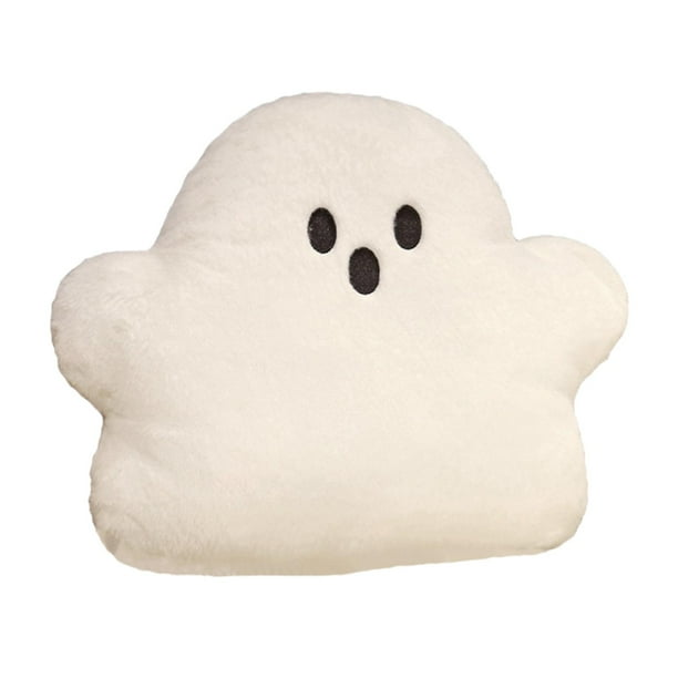Almohada de Halloween con figura de peluche, juguete divertido portátil blanco, almohada fantasma para tirar 40 centímetros