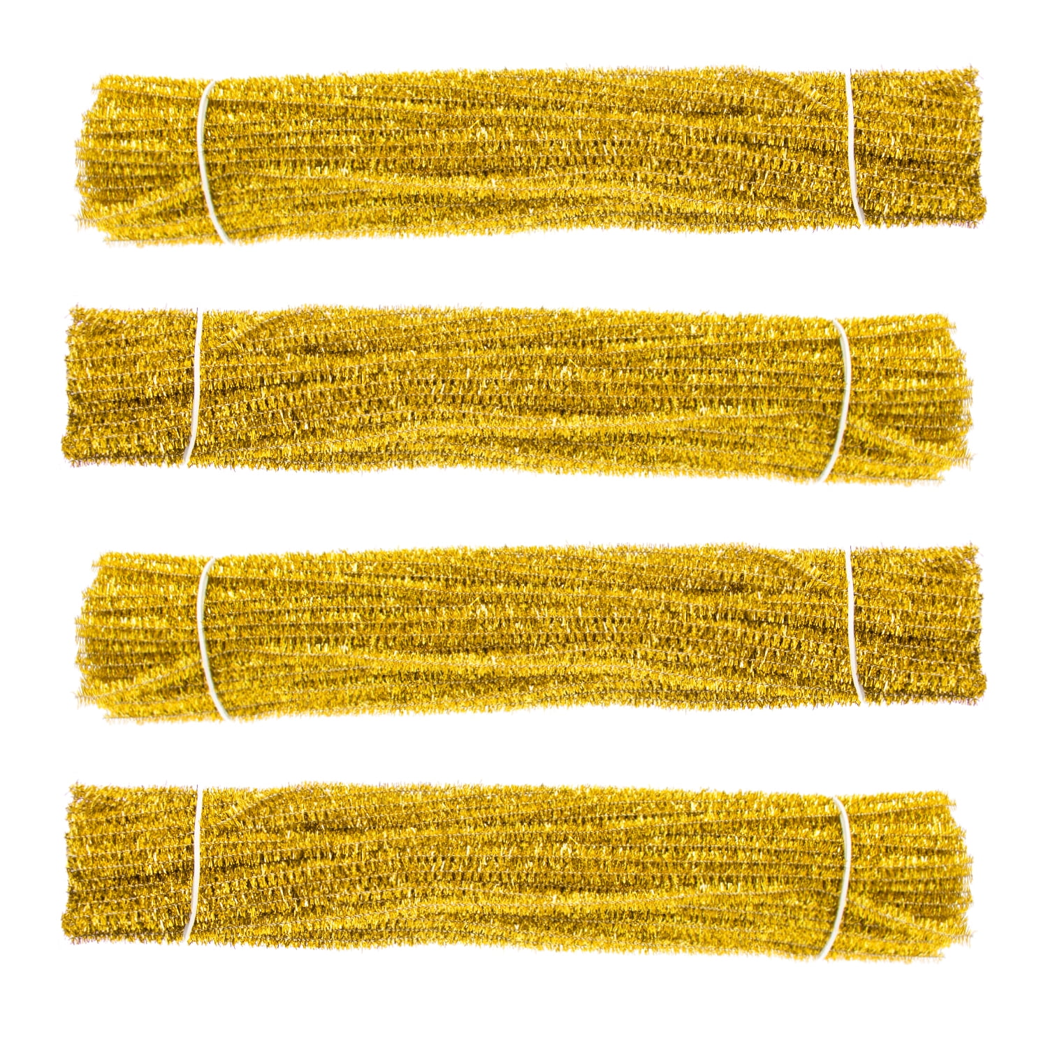 Rexero 400 Pieces Pipe Cleaners Gold Chenille Stem for DIY Art Craft