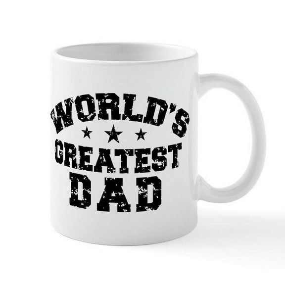 CafePress - World's Greatest Dad Mug - 11 oz Ceramic Mug - Novelty Coffee Tea Cup