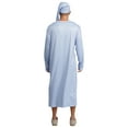 thumbnail image 4 of Kaerm Mens Nightwear Striped Sleep Robe with Hat Long Sleeve Long Robe Arabian Muslim Pajamas Set Type A M, 4 of 6