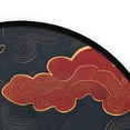 thumbnail image 3 of Black Background with Red Clouds Memory Foam Bath Mat 36" Absorbent Rug with Non Slip Base and 4 Bonus Pads, 3 of 6