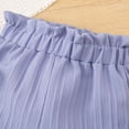 thumbnail image 2 of Fesfesfes Girls Ruffle Strap Top with Wide Leg Pants 2 Piece Set Casual Comfortable Outfit for Kids Playwear Breathable Loose Fit Summer Clothes(Purple,3-4 Years), 2 of 9