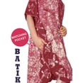 thumbnail image 4 of HAPPY BAY Women's Night Loungewear Dashiki House Dress Batik Caftan Maxi Kaftan Sleepwear for Women Nightgown Plus size 2X-3X Maroon, Turtle, 4 of 6