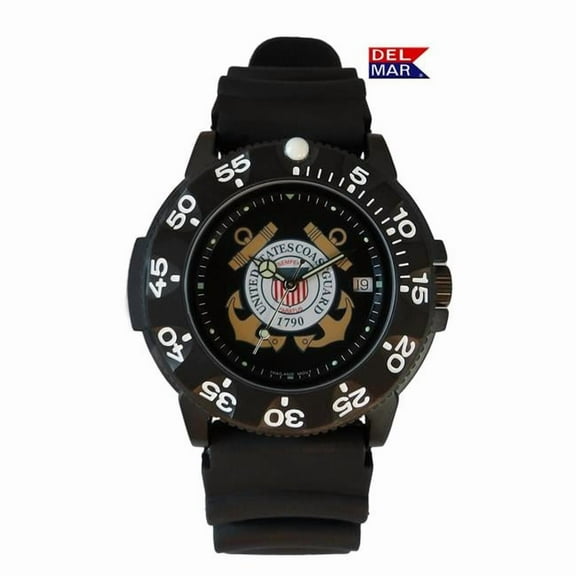 Del Mar Watches 50519 Del Mar Men's Coast Guard Military Watch - Black Strap 9