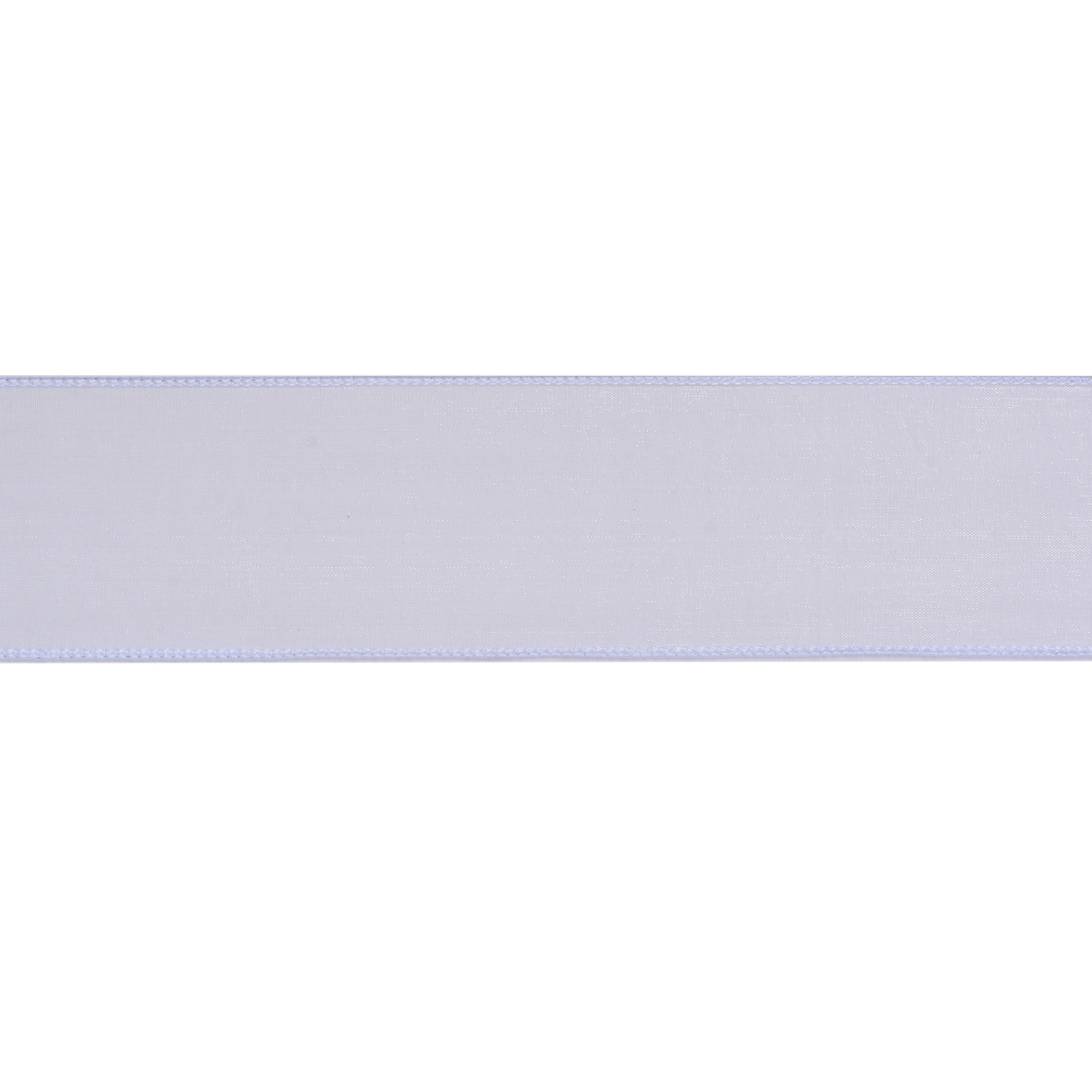 Gwen Studios 2.5" White Sheer Wire Edge Ribbon, 10 Yards