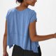 thumbnail image 5 of Tops de trabajo para mujer,Blusa informal de manga corta para mujer, cuello redondo, poliéster, largo regular, ideal para uso en casa y oficina, sopatenor, 5 of 9