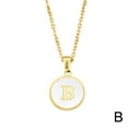 thumbnail image 5 of Alloy Necklace English Letter Necklace Circular Pendant A-Z Necklac Lette, 5 of 9