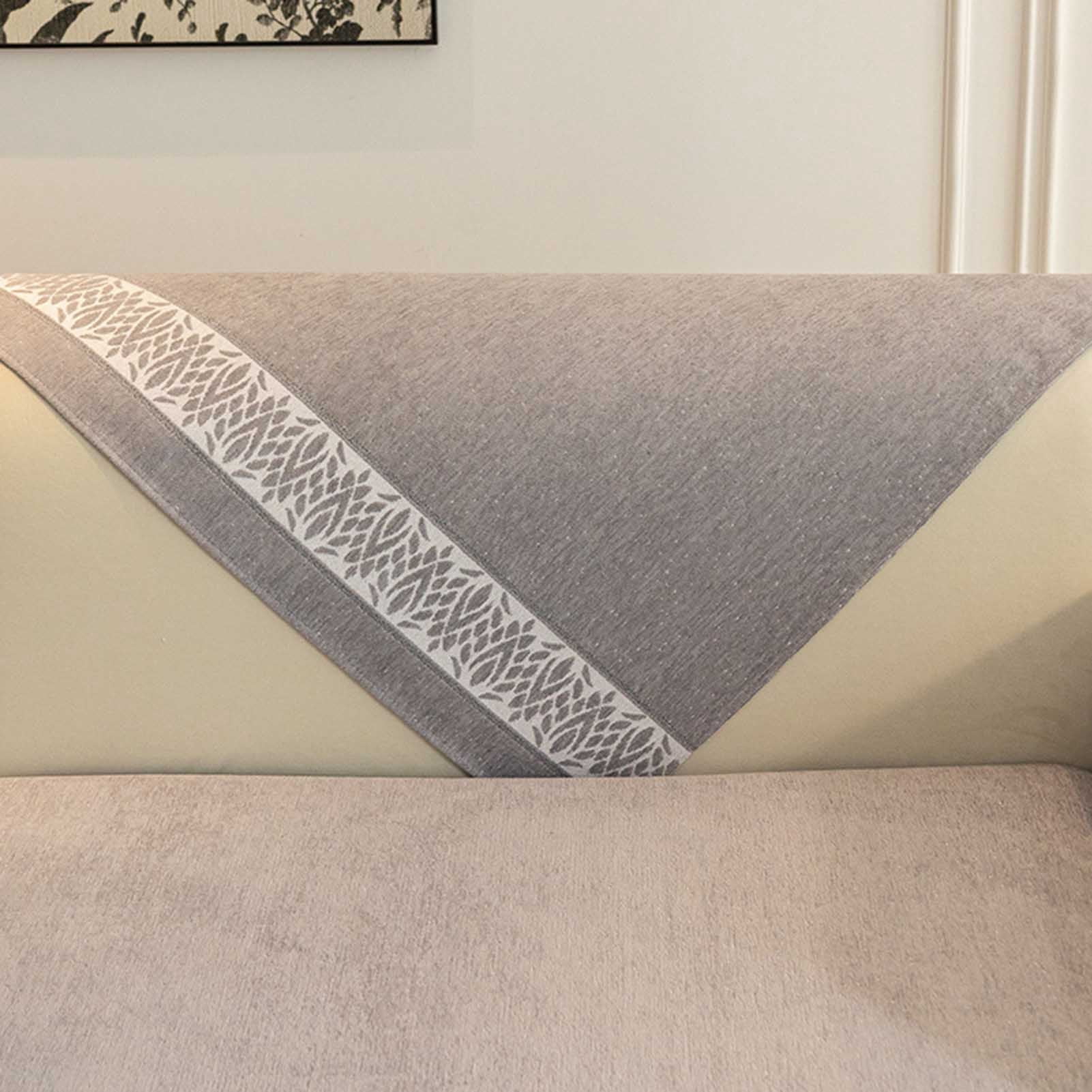 Sofa Cover For 1/2/3/4 Seater, Chenille Non-Slip Washable Furniture Cover, L-Shaped Couch Protector, Generic Couch Cover For All Seasons
