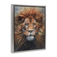 thumbnail image 3 of Stupell Industries Face Of A Lion Gray Framed Floater Canvas Wall Art design by David Stribbling, 21 x 17, 3 of 9