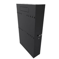 NavePoint 4U Vertical Server Rack Enclosure, Low Profile, 35.4" Deep, Max Weight Capacity 132 lbs - 4U Network Cabinet Vertical Wall Mount, Perforated, Black