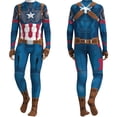 thumbnail image 2 of Halloween Cosplay Capitán América Familia Ropa a juego Superhéroe Músculo Traje Adulto Hombres Niños Niños Traje de una pieza TrajesAdulto (XL) Gao Jinjia LED, 2 of 2