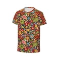 thumbnail image 3 of Fuzoiu Hippie Peace Love Print Boys' Casual T-Shirt,Crewneck Undershirts,Boys Athletic Shirt,Short Sleeve T-Shirts for Outdoor Play, 3 of 7