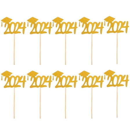 20pcs Congrats Grad Cupcake Toppers Cake Picks Graduation Party Cake Decorations