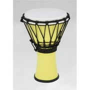 Toca TFCDJ-7PY 7 in. Freestyle Colorsound Djembe, Pastel Yellow