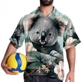 thumbnail image 4 of Koala Men's Casual Hawaiian Shirt Printed Button Down Short Sleeve Summer Beach Shirts Unisex, 4 of 6