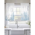 thumbnail image 5 of Seahorse Coastal Sheer Curtains 54 Inch Length 2 Panels for Living Room, Summer Beach Ocean Nautical Coral Voile Kitchen Curtain Set, Luxury Privacy Drapes Window Treatment for Bedroom, 5 of 7