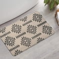 thumbnail image 2 of Beige Geometric Triangle Diamond Pattern Bathroom Rugs Mat,Non Slip Microfiber Bathroom Rug,Rubber Backing,Soft Bathroom Mats for Bathroom Floor,Tub and Shower,17x27in(43x68cm), 2 of 5
