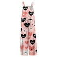thumbnail image 4 of Fgvctg Valentine's Day Overalls for Women Sleeveless Date Night Spaghetti Straps Overall Casual Wide Leg Pant Love Heart Graphic Bib Overalls Romper Sprimg Pant With Pockets Pink 3XL, 4 of 7