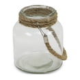 thumbnail image 2 of Ribbed Round Jar With Rope Wrapped Neck - 5.5"X5.5"X6.25", 2 of 6
