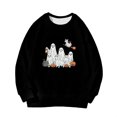 thumbnail image 4 of XXWXYD Sweatshirt Kids Halloween Graphic Print Long Sleeve Zip Up Hooded Cute Casual Fall Fleece Printed Striped Autumn Fashion for Teen Boys Girls Oversized Crewneck Pullover, 4 of 4