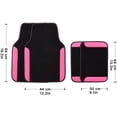 thumbnail image 2 of Rainbow Waterproof Universal CAR Floor MATS (Black and Light Pink Color), 2 of 8