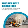 thumbnail image 3 of Outward Hound Durablez Stuffing-Free Squeaky Interactive Dog Toy, Tough Plush, Snake, Orange, Large, 3 of 6