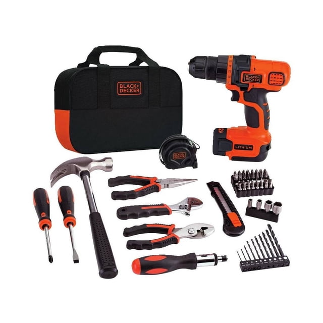 Taladro Atornillador 12v BLACK+DECKER LDX112PK 58 Accesorios