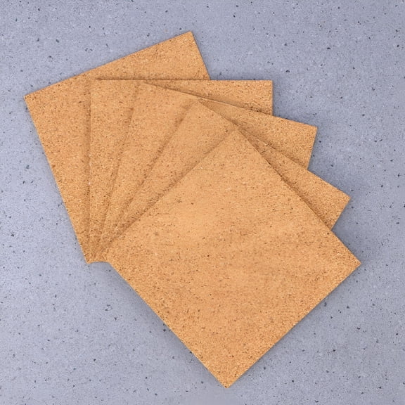 CCOCC 10Pcs Self Adhesive Cork Squares,Strong Cork Adhesive Sheets,Reusable Cork Board Cork Backing Sheets,Mini Wall Cork Tiles Mat for Coasters and DIY Crafts Brown