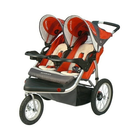 Schwinn Turismo Swivel Wheel Jogger - Double-Color:Red & Gray
