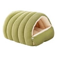 thumbnail image 3 of Cueva para mascotas, suministros suaves, conveniente, lavable, versátil, regalo para casa de gato, extraíble Verde L, 3 of 9