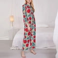 thumbnail image 3 of Goofa Tomato Printed Women’s 2 Piece Pajama Set Super,Pajamas Women's Long Sleeve Sleepwear Soft Button Down Loungewear Pjs Lounge Set Nightwear-Small, 3 of 9