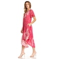 thumbnail image 3 of Sakkas Bree Long Embroidered Cap Sleeve Marbled Dress - Orchid - One Size Regular, 3 of 5