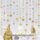 thumbnail image 4 of Decoraciones para fiestas Círculos de estrellas, pancartas de guirnaldas de papel con puntos, decoraciones de estrellas centelleantes colgantes de metal, 4 of 5