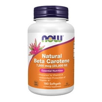 NOW Supplements, Natural Beta Carotene 25,000 IU, Essential Nutrition, 180 Softgels