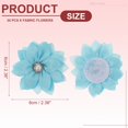 thumbnail image 2 of Uxcell Fabric Flowers, Rhinestone Pearls Sewing Fabric Flowers for DIY Crafts Appliques Wedding Birthday Party Decoration Light Blue, 2 of 7