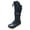 Black, variant on Mostsola Knee High Boots Women Lace up Motorcycle Boots Low Heel Round Toe Mid Calf Riding Boots