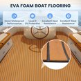 thumbnail image 4 of KROAK Boat Decking with Strong 3M Adhesive, 94'' x 35'' 6mm Thick EVA Foam Boat Flooring Waterproof Non-Skid for Motorboat RV Yacht / Ramps / Stair Steps, Brown, 4 of 8