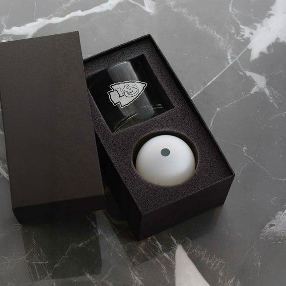 Wendell August Forge Kansas City Chiefs Etched Rocks Glass & Ice Mold Gift Set