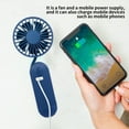 thumbnail image 4 of Ohufall USB Rechargeable Wearable Mini Fan Portable Cooling Fan With Power Bank Function For Outdoor, 4 of 5