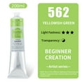 thumbnail image 2 of Professional Artist Quality Oil Paint, 200ml(6.74 US fl.oz) Tubes, Artist-Grade Quality (Studio & Hobby Use),Yellowish Green, 2 of 10