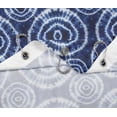 thumbnail image 4 of S4Sassy Blue Tie & Dye Shibori Waterproof Bathroom Shower Curtain With Roller Rings Hook-60 x 70 Inch, 4 of 6