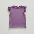 thumbnail image 4 of Gubotare Cute Summer Tops for Girls Girls' Casual Short Sleeve T Shirts Kids' Loose Soft Tops Tees Blouses Size 3T 4T (Purple,3-4 Years), 4 of 6