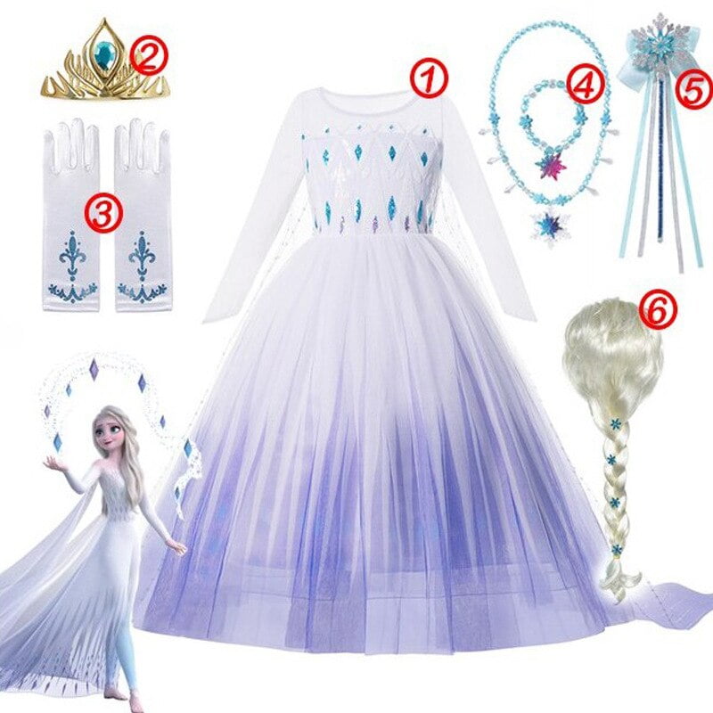 Disney reine des neiges princesse robe Elsa couronnement enfants fete d anniversaire Vestidos reine des neiges Costume filles robe de bal vetements Walmart