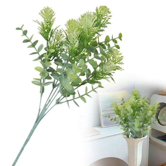 1 Pc Outdoor Fake Plants UV Resistant Artificial Tall Grass Plants Faux Tropical Flowers Bushes Fall Winter Summer Planters Yard Patio Front Porch Dcor Plastic Greenery Shrubs Decoration,H