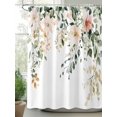 thumbnail image 2 of Boanket Polyester Fabric Sage Green Eucalyptus Shower Curtain, Vintage Spring Floral Leaves Waterproof Bathtub Curtain Bathroom Decor Set with Hooks 54 x 78 Inches,, 2 of 6