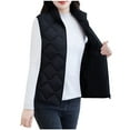 thumbnail image 2 of AUNVITO Women’s Thermal Fleece Vest Sleeveless Full-Zip Cardigan Casual Loungewear, 2 of 9