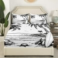 thumbnail image 2 of Erosebridal Vintage Beach Fitted Sheet Queen, Surfboard Bedding Set Queen Size, Ocean Sports Decor 3 Pieces（No Top Sheet）, 2 of 6