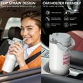 thumbnail image 6 of 1pc boss lady 30oz Tumbler with Straw & Handle - Insulated Stainless Steel Cup | Holiday Gift for Man Women (Christmas, Valentine's, Birthday), 6 of 7