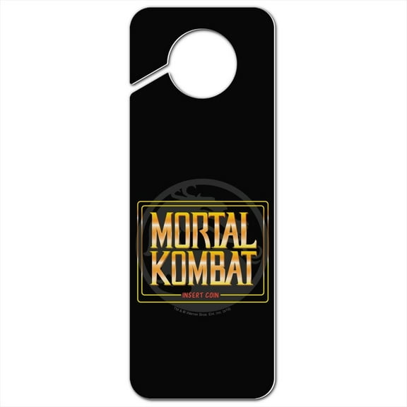 Mortal Kombat Insert Coin Plastic Door Knob Hanger Sign